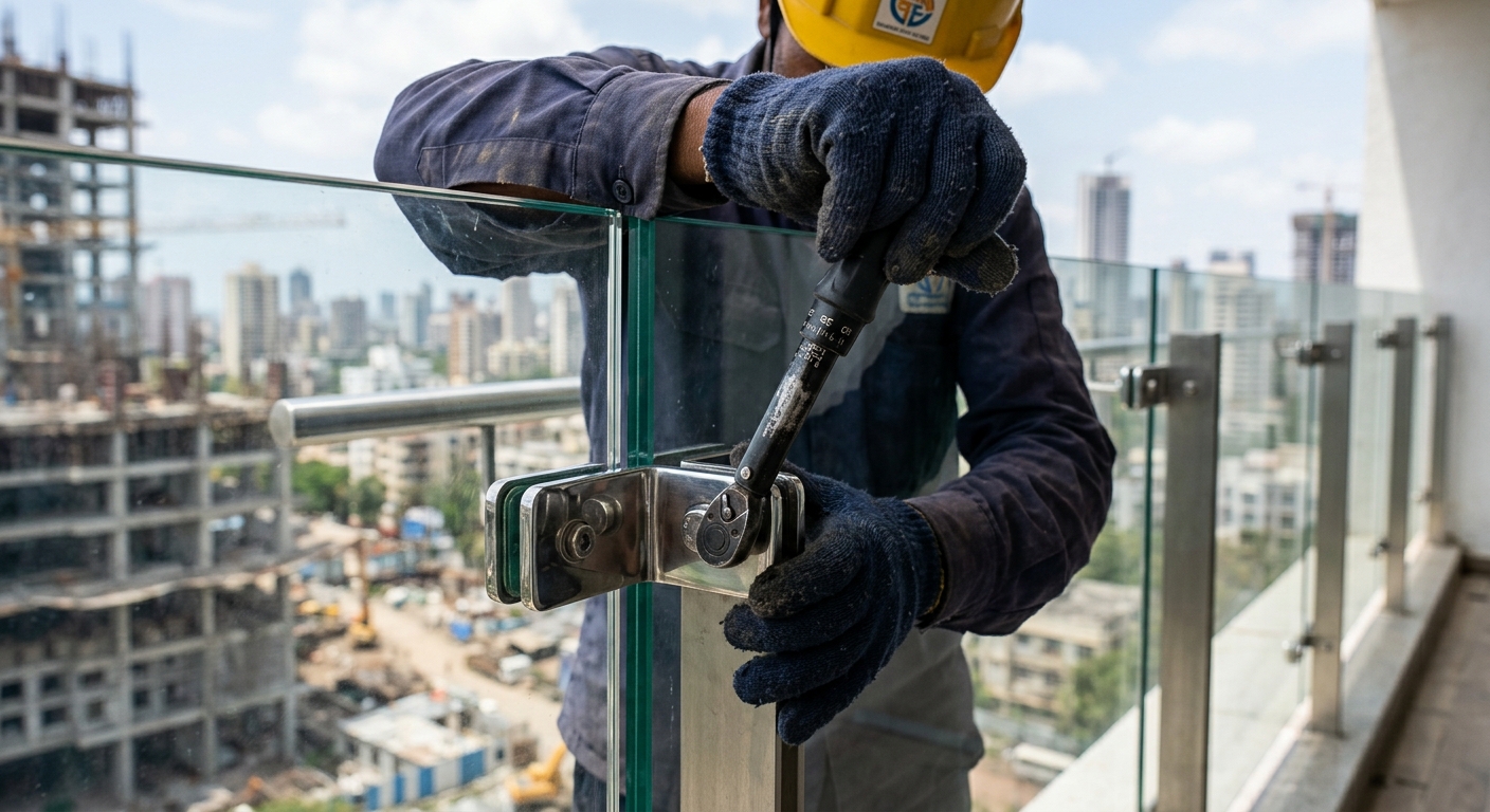 Precision torque tightening of glass clamp